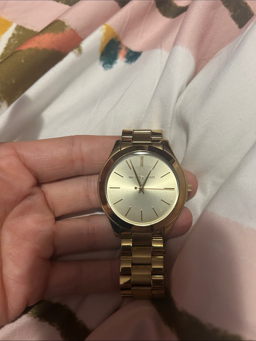 Michael Kors Gold Stainless Steel Link Watch